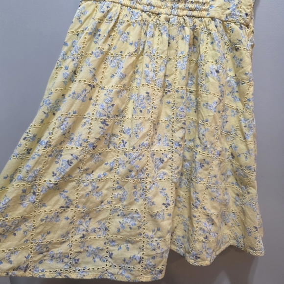 Abercrombie & Fitch Kids Ruffle Sleeve Dress Yellow & Blue Floral Size 13/14 - Picture 14 of 15